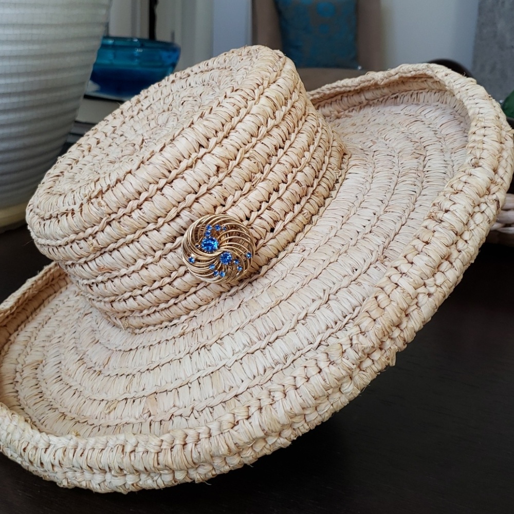 VTG Corroboree Raffia sun hat, beige